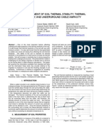 Measurement of Soil Thermal Stability Thermal Resistivity and Underground Cable Ampacity