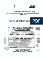 NOTA KURSUS TAHUN 2006 - Pengiraan Kadar Alir Menggunakan HP - 05-07-2006 To 27-07-2006