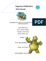 Determinación Del Calor de Disolución y Neutralizacion
