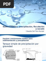 Sedimentación, Precipitación, Floculación y Secado Con Diseño