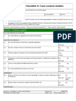 Checklist For Case Control Studies