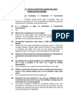 Frequently Asked Questions Under Building Penalization Scheme