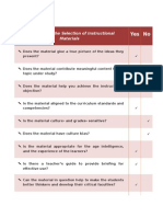 Yes No: Guidelines in The Selection of Instructional Materials