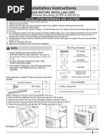 Installation Instructions: Installation Warnings and Caution