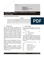 Calculation of Weight of A SWATH Ship On Preliminary Design Stages