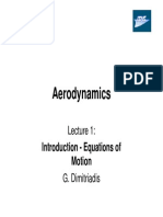 Aerodynamics: Introduction - Equations of Motion