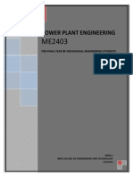 Me 2403 Power Plant Engineering - Lecture Notes