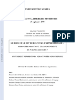 Le Dire Et Le Dit Dans Le Discours Didactique PDF