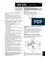 Precautions Placing The Speakers: Speaker System