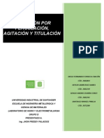 Informe Lixiviación Por Percolación, Agitación y Titulación. Universidad Industrial de Santander (Uis)