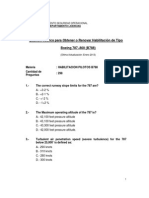 Examen Teórico para Obtener o Renovar Habilitación de Tipo Boeing 787-800 (B788)