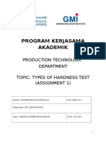 Assignment 1 (Hardness Test)