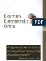 Examen Microscopico y Elemental de Orina