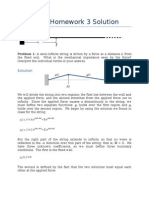 Acoustics Homework 3 Solution