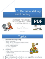 Chapter 5 - Decision Making and Looping