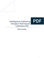 Intelligence Gathering and Analysis Techniques For Cybersecurity