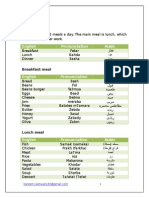 Egyptian Arabic "Foods" Lesson 8