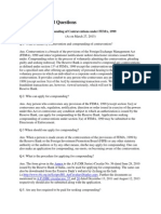 Frequently Asked Questions: Compounding of Contraventions Under FEMA, 1999