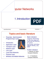 Computer Networks: László Böszörményi Introduction - 1 Computer Networks