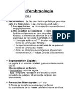 Résumé D Embryologie