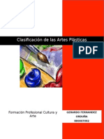 Clasificación de Las Artes Plásticas