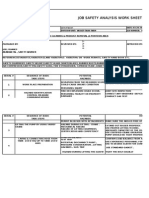 Job Safety Analysis Work Sheet