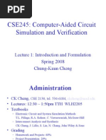 CSE245: Computer-Aided Circuit Simulation and Verification