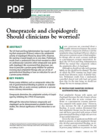 Omeprazole and Clopidogrel: Should Clinicians Be Worried?: Current Drug Therapy