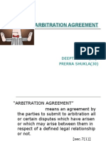 Small Presentation On Arbitration Agreement