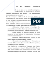 Clasificación de Las Entidades Autárquicas Institucionales