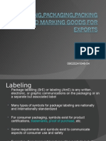 Packaging and Labelling