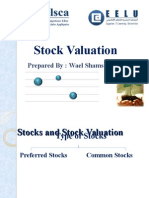 Stock Valuation: Prepared By: Wael Shams EL-Din