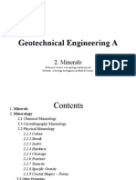 Geotechnical Engineering A: 2. Minerals