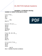 LOGICAL SECTION Aptitude Questions With Answer