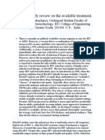 HIV AIDS: A Review of Available Treatment.