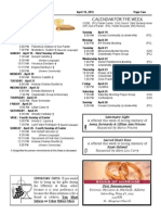 St. Aloysius Church Bulletin, 19 April 2015