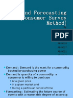 Demand Forecasting and Consumer Survey