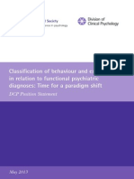 Classification of Behaviour and Experience in Relation To Functional Psychiatric Diagnoses-Time For A Paradigm Shift