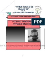 Titulo Preliminar Del Código Tributario