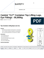 Camlok - CLT - Container Top Lifting Lugs, Eye Fittings - 56,000kg - LiftingSafety