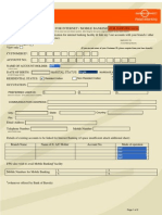 Application Form For Internet / Mobile Banking (For Individuals)