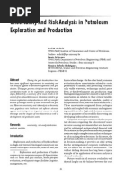 Uncertainty and Risk Analysis in Petroleum Exploration and Production