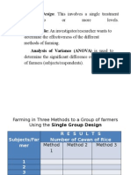 Experimental Design With Sample Table