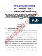 Factors Influencing Utilization of Prevention of Mother To Child Transmission (PMTCT) Services Among Pregnant Women Attending Ante-Natal Clinic