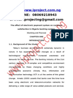 The Effect of Electronic Payment System On Customer Satisfaction in Nigeria Banking System