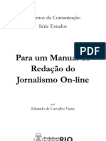 Cadernos Da Comunicação - Manual de Redação Do Jornalismo Online