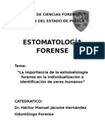 Importancia de Estomatologia Forense en La Identificacion de Restos Humanos