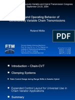 Control and Operating Behavior of Continuously Variable Chain Transmissions