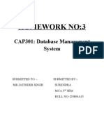 Homework No:3: CAP301: Database Management System