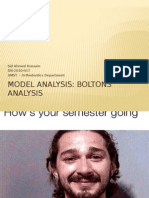 Boltons Analysis